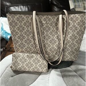 Kate Spade shoulder/tote bag and matching wallet